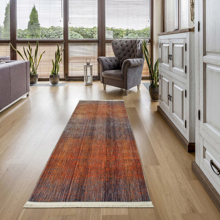 Savoy Modern Area Rug - Terra and Orange