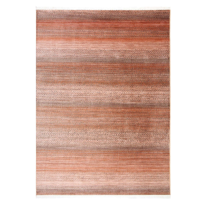 Savoy Modern Area Rug - Red and Brown