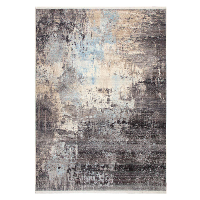 Savoy Abstract Area Rug - Grey and Ivory