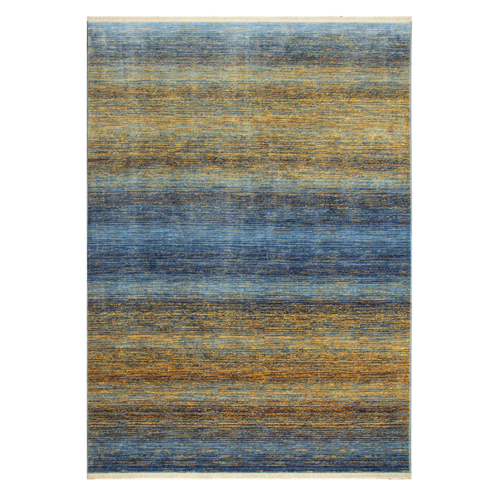 Savoy Modern Area Rug - Blue and Gold