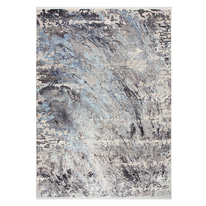 Savoy Abstract Area Rug - Blue and Grey