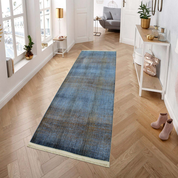 Savoy Modern Area Rug - Navy Blue and Beige