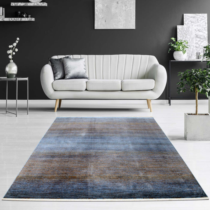 Savoy Modern Area Rug - Navy Blue and Beige