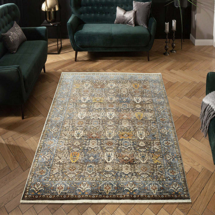 Savoy Oriental Area Rug - Brown and Beige