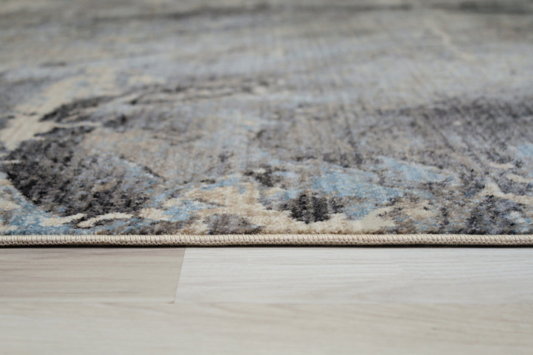 Savoy Abstract Area Rug - Blue and Grey