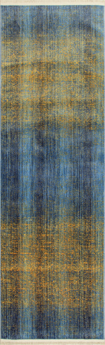 Savoy Modern Area Rug - Blue and Gold