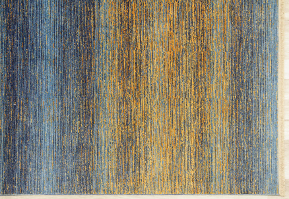 Savoy Modern Area Rug - Blue and Gold