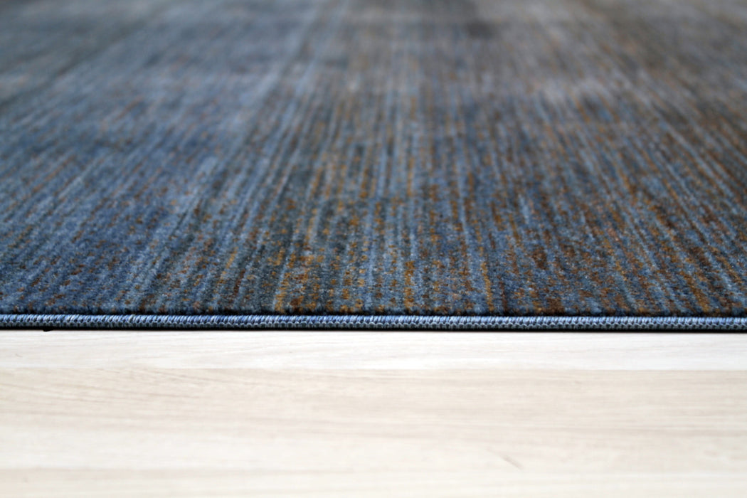 Savoy Modern Area Rug - Navy Blue and Beige