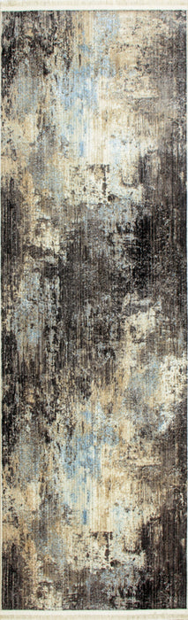 Savoy Abstract Area Rug - Grey and Ivory