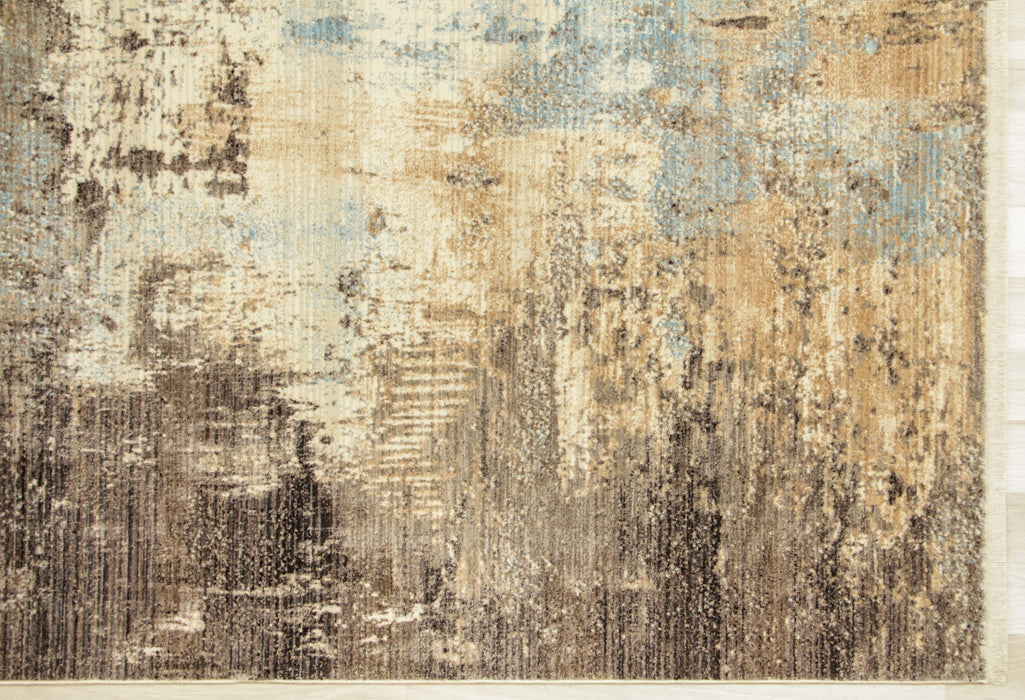 Savoy Abstract Area Rug - Grey and Ivory