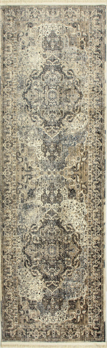 Savoy Medallion Area Rug - Grey and Beige