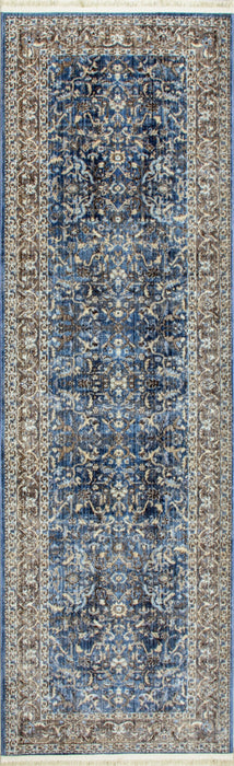 Savoy Floral Area Rug - Blue and Beige