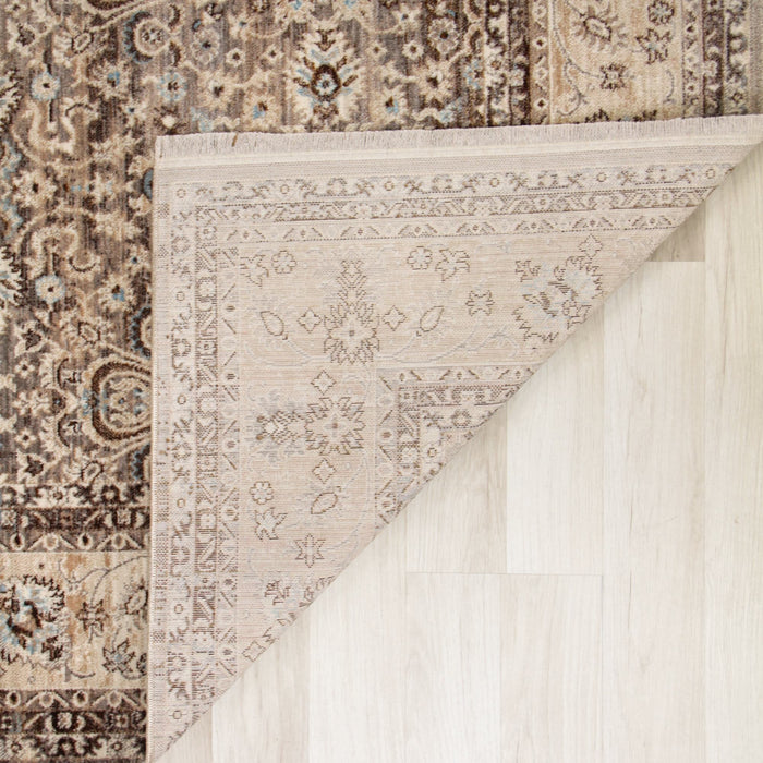 Savoy Bordered Area Rug - Cream and Beige