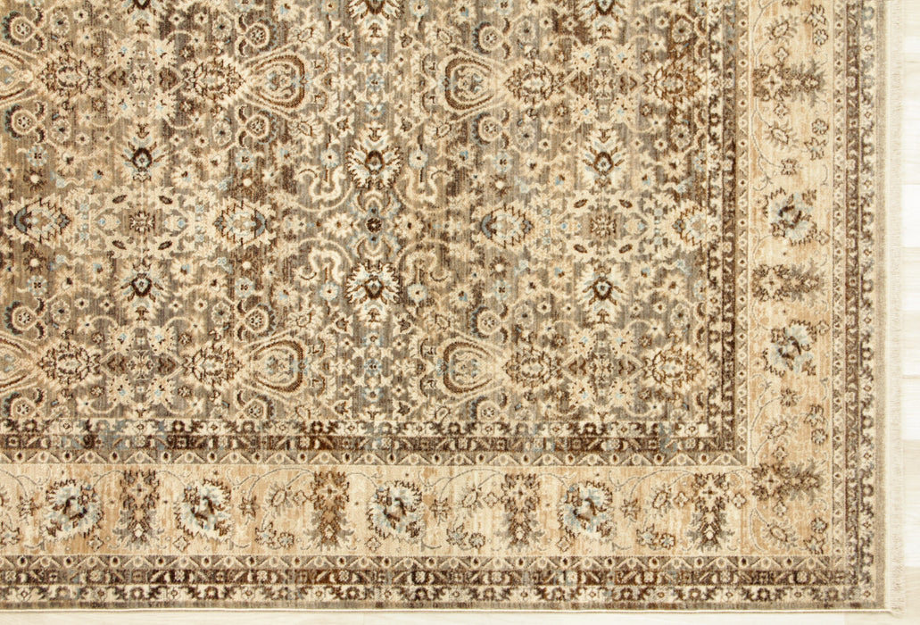 Savoy Bordered Area Rug - Cream and Beige