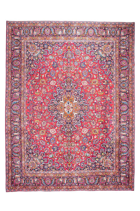 Traditional Vintage Handmade Rug 387X297 CM The Rugs Outlet 