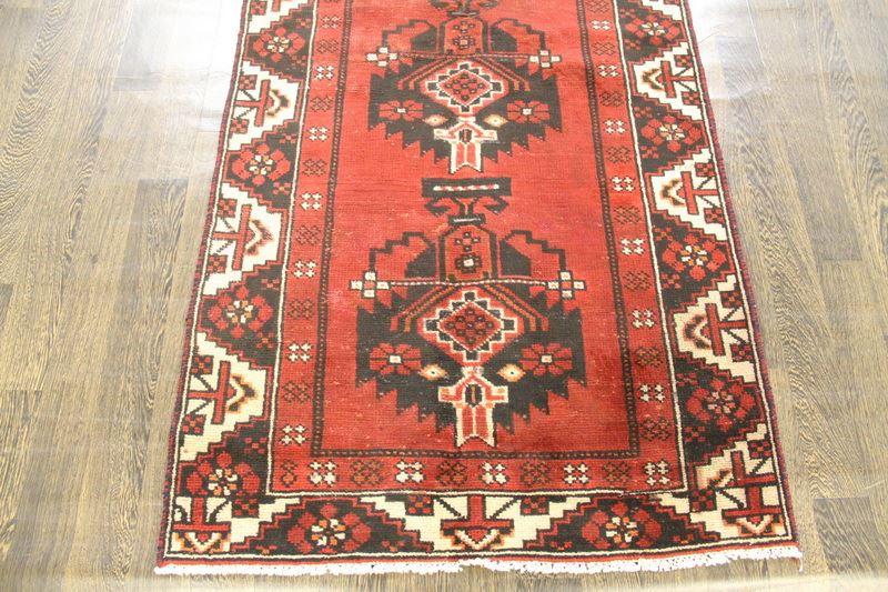 Traditional Vintage Handmade Rug 102x198cm The Rugs Outlet 