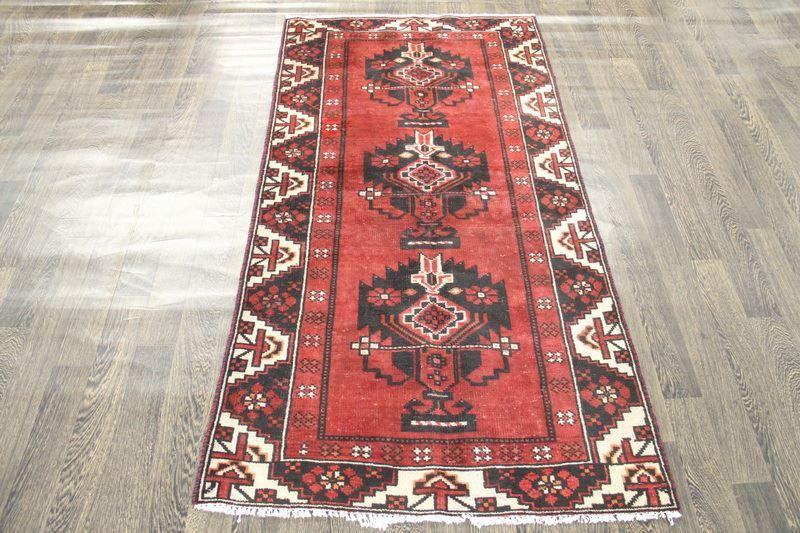 Traditional Vintage Handmade Rug 102x198cm The Rugs Outlet 