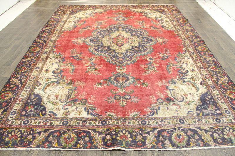 Traditional Vintage Handmade Rug 272x358cm The Rugs Outlet 