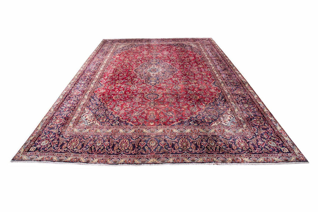 Traditional Vintage Handmade Rug 373X280 CM The Rugs Outlet 