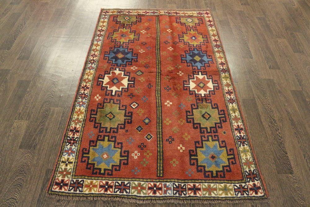 Traditional Vintage Handmade Rug 112x183cm The Rugs Outlet 