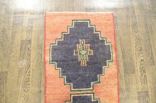 Traditional Vintage Handmade Rug 62x137cm The Rugs Outlet 