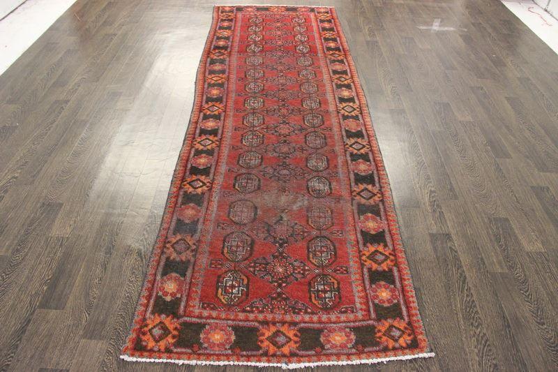 Traditional Vintage Handmade Rug 330x107cm The Rugs Outlet 