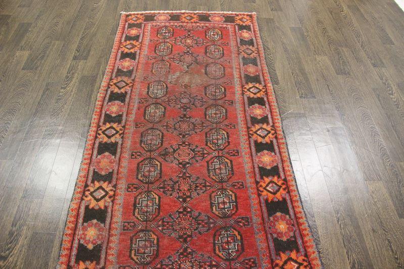 Traditional Vintage Handmade Rug 330x107cm The Rugs Outlet 