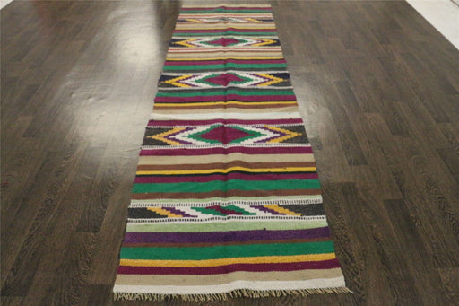 Traditional Vintage Handmade Rug 276X85 CM The Rugs Outlet 