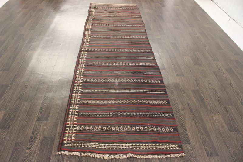 Traditional Vintage Handmade Rug 316X97cm The Rugs Outlet 