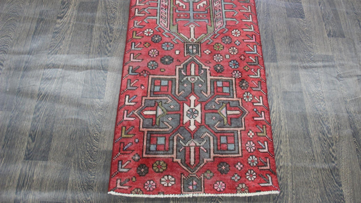 Traditional Vintage Handmade Rug 66x173cm The Rugs Outlet 