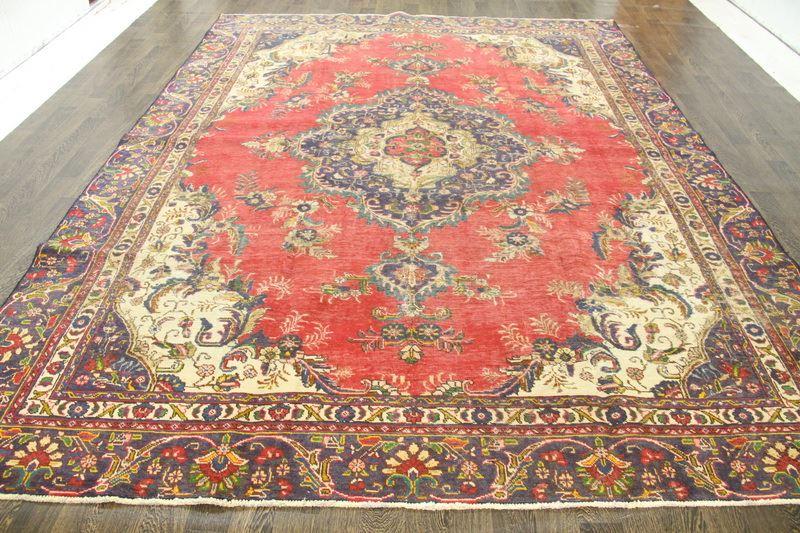 Traditional Vintage Handmade Rug 272x358cm The Rugs Outlet 