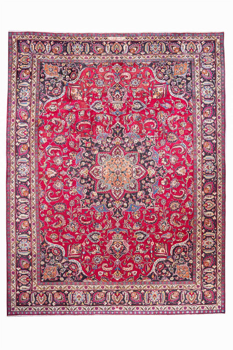 Traditional Vintage Handmade Rug 373X293 CM The Rugs Outlet 