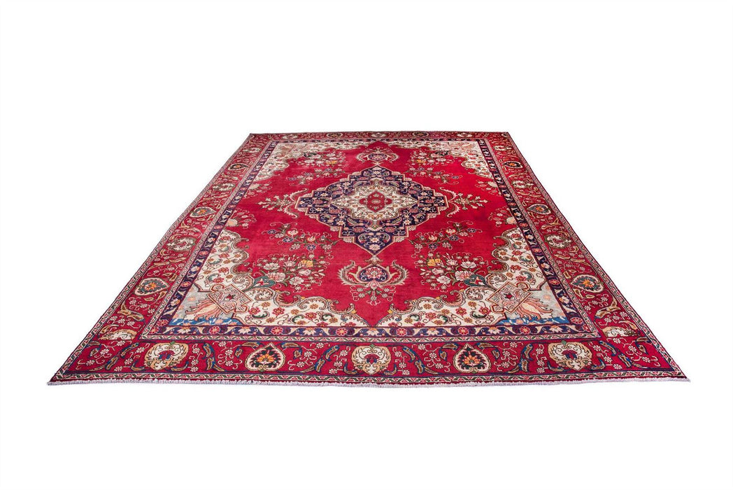 Traditional Vintage Handmade Rug 380X275 CM The Rugs Outlet 