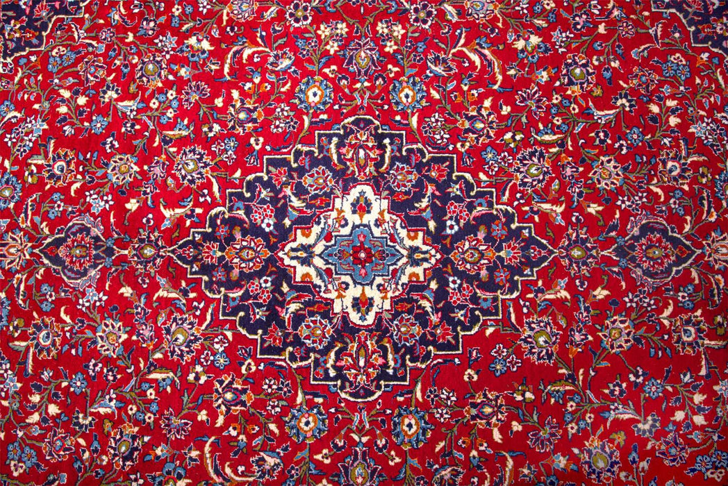 Traditional Vintage Handmade Rug 388X280 CM The Rugs Outlet 