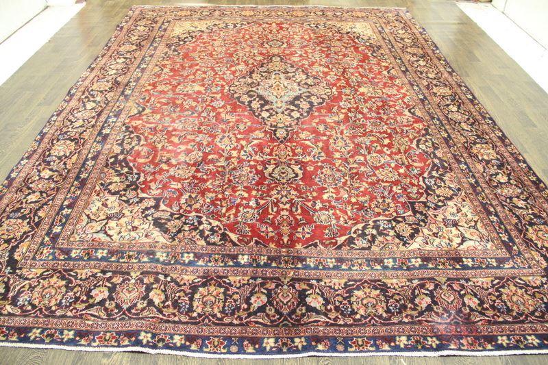 Traditional Vintage Handmade Rug 286x386cm The Rugs Outlet 