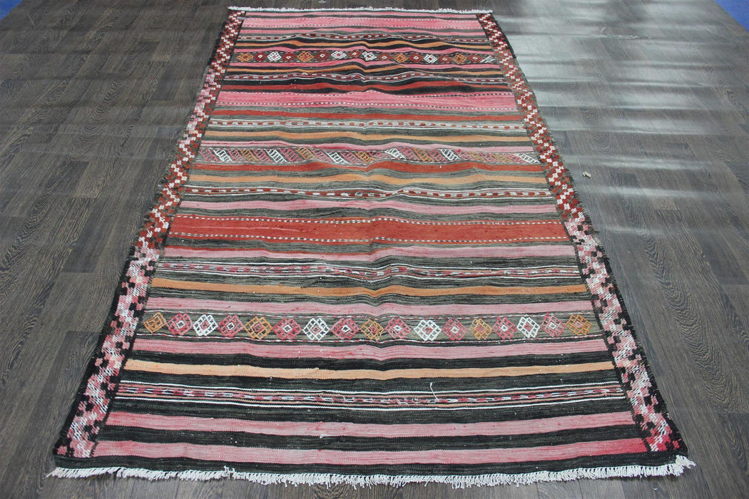 Traditional Vintage Handmade Rug 253x142cm The Rugs Outlet 