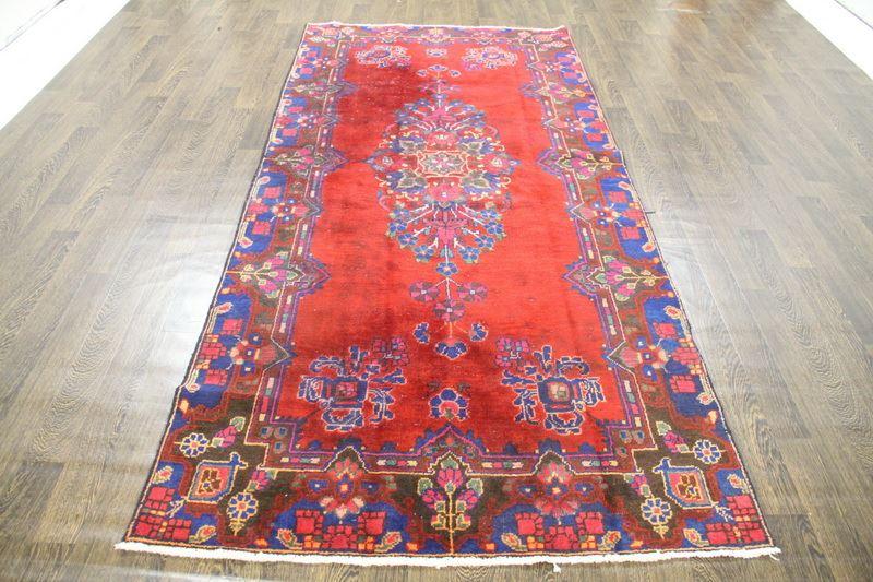 Traditional Vintage Handmade Rug 140x298cm The Rugs Outlet 