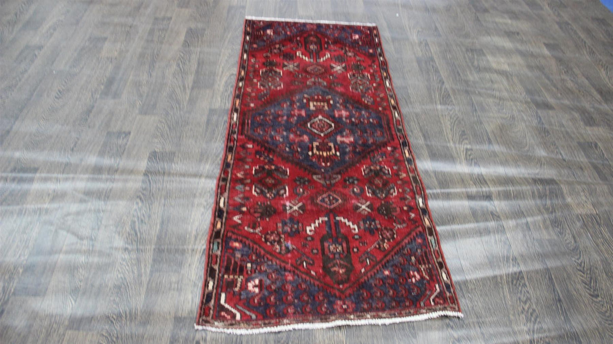 Traditional Vintage Handmade Rug 75x184cm The Rugs Outlet 