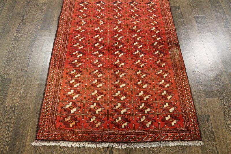 Traditional Vintage Handmade Rug 95x194cm The Rugs Outlet 