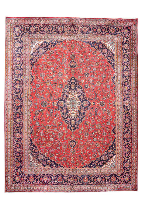 Traditional Vintage Handmade Rug 378X290 CM The Rugs Outlet 