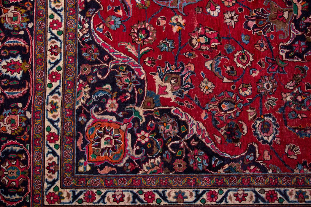 Traditional Vintage Handmade Rug 386X297 CM The Rugs Outlet 