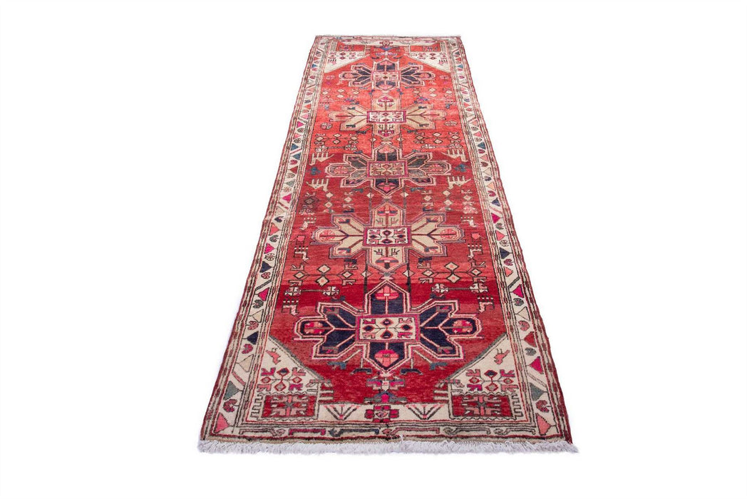 Traditional Vintage Handmade Rug 303X98 CM The Rugs Outlet 