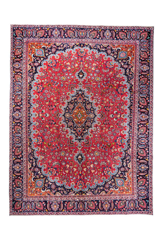 Traditional Vintage Handmade Rug 376X281 CM The Rugs Outlet 