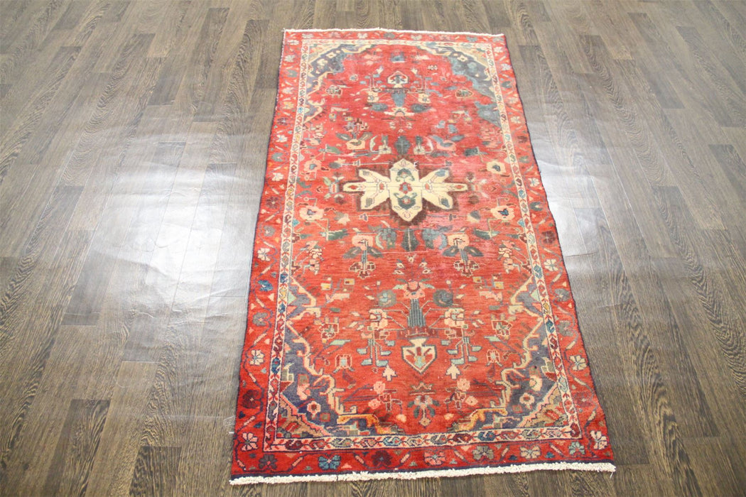 Traditional Vintage Handmade Rug 94x194cm The Rugs Outlet 