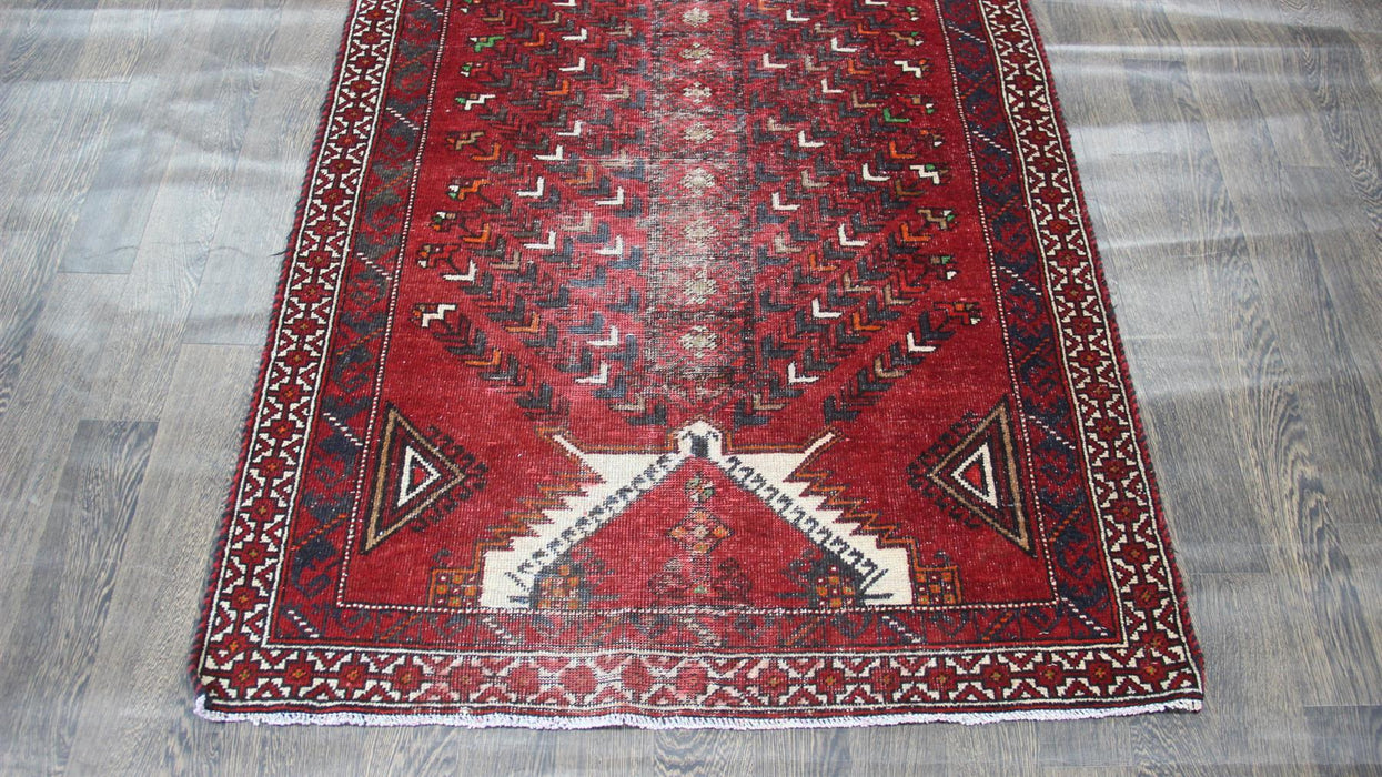 Traditional Vintage Handmade Rug 108x212cm The Rugs Outlet 