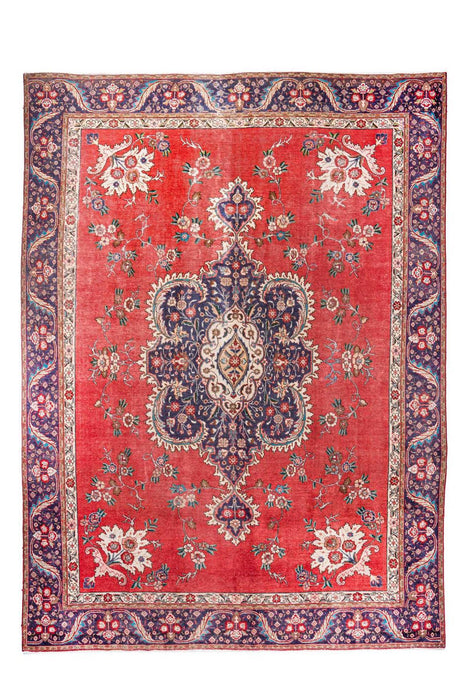 Traditional Vintage Handmade Rug 380X280 CM The Rugs Outlet 