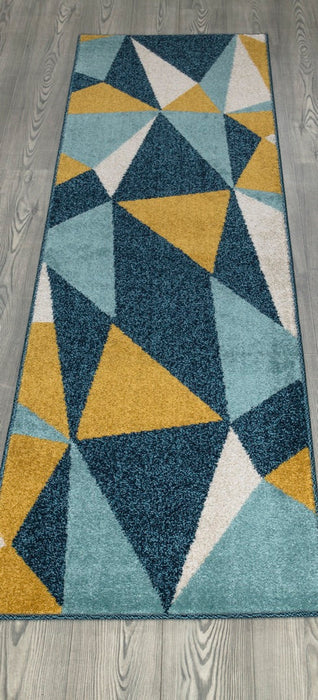 Amsterdam Pyramid Design Rug - Navy