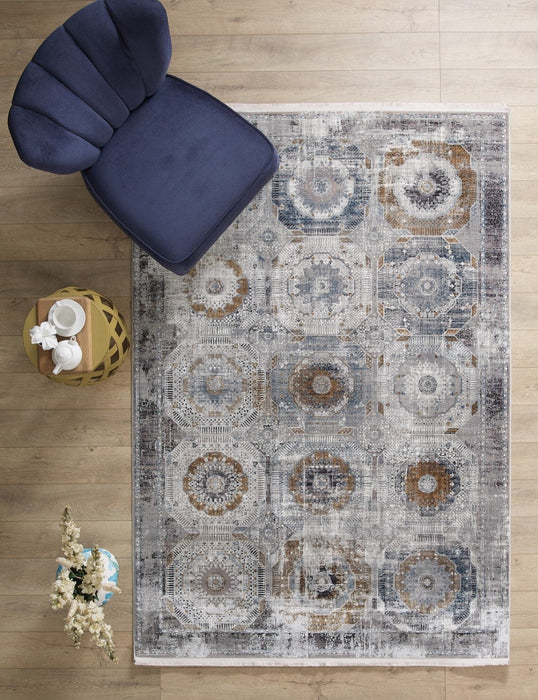 Kalipso Traditional Design Rug (V3) - Grey