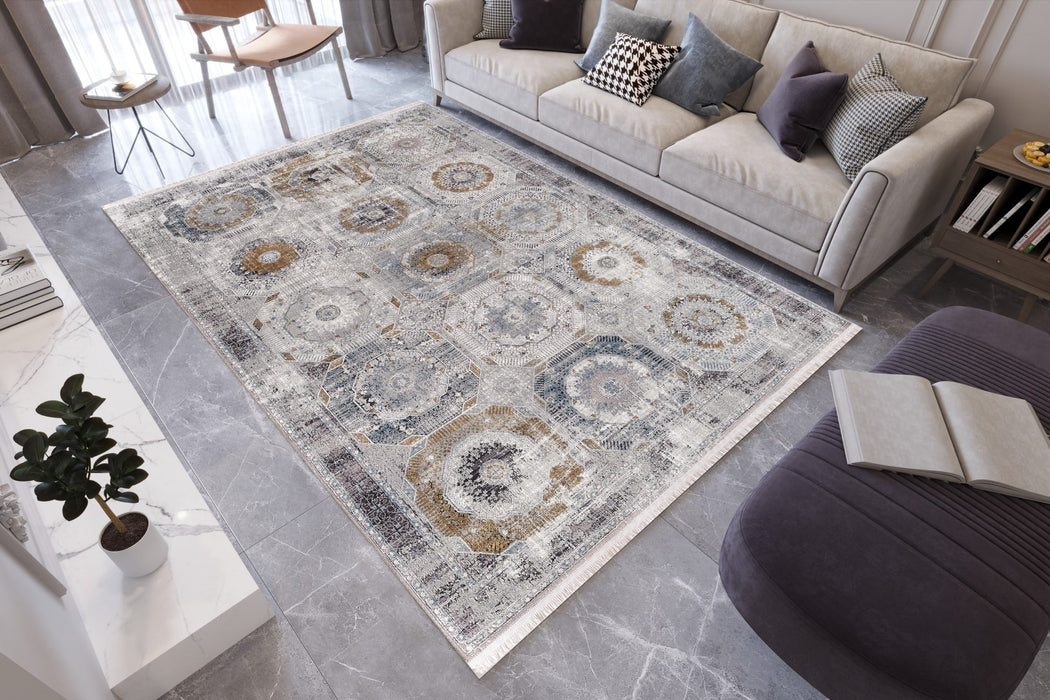 Kalipso Traditional Design Rug (V3) - Grey