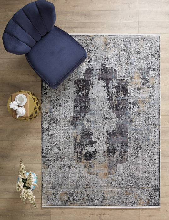 Kalipso Traditional Design Rug (V4) - Black